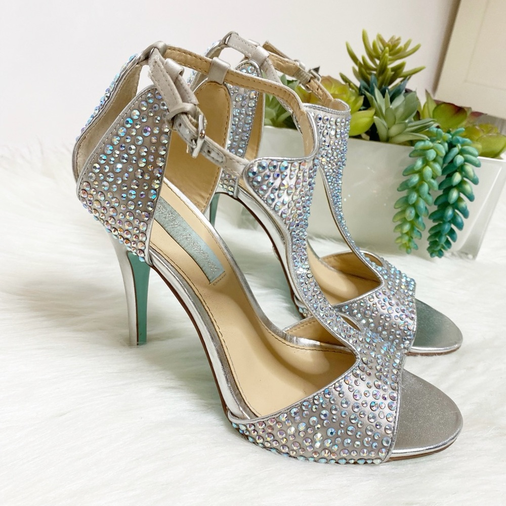 Blue by Betsy Johnson Rhinestone dress sandals